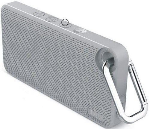iLuv AUDMINI6GR Aud Mini 6 Slim Portable Weather-resistant Wireless Bluetooth Speaker, Grey; For use with iPhone 6, iPhone 6 Plus, iPhone 5s/5c/5/4S, Galaxy S6, Galaxy S5/S4/S3, Galaxy Note 4/3, LG, HTC, all iPad Air, all iPad, all iPad mini, and other Bluetooth-compatible smartphones and tablets; Balanced, full-range sound; UPC 639247094239 (AUD-MINI6GR AUDMINI-6GR AUDMINI6-GR) 