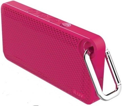 iLuv AUDMINI6PN Aud Mini 6 Slim Portable Weather-resistant Wireless Bluetooth Speaker, Pink; For use with iPhone 6, iPhone 6 Plus, iPhone 5s/5c/5/4S, Galaxy S6, Galaxy S5/S4/S3, Galaxy Note 4/3, LG, HTC, all iPad Air, all iPad, all iPad mini, and other Bluetooth-compatible smartphones and tablets; Balanced, full-range sound; UPC 639247094192 (AUD-MINI6PN AUDMINI-6PN AUDMINI6-PN) 