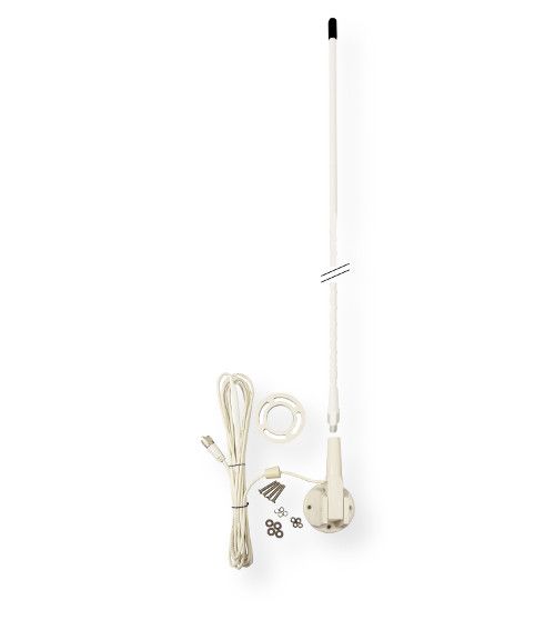 Accessories Unlimited Model AUMRV3 3 Foot Lift and Lay CB Marine Antenna Kit with Stainless Steel Hardware; UPC 722900000828 (3 FOOT LIFT LAY CB MARINE ANTENNA KIT STAINLESS STEEL HARDWARE ACCESSORIES UNLIMITED-AUMRV-3 AUMRV-3 AUMRV3)