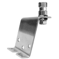 Stainless Steel Left Side Van Antenna Mount with 3/8" x 24" Lug Stud; Designed for Vehicles with a Sloped Hood; UPC 722900000453 (STAINLESS LEFT SIDE VAN ANTENNA MOUNT 3/8" X 24" SLOPED HOOD ACCESSORIES UNLIMITED AU VAN AU-VAN AUVAN) 