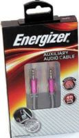 Energizer AUXPK Auxiliary Audio Cable, Pink, Dual Balance Conductors, Nickel Plated Contacts, 3.55mm Audio Devices, 4 Foot Cord Length, UPC 847181003570 (AUX-PK AUX PK) 