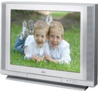 JVC AV32F577 TV with ATSC/QAM Tuner, 32 Direct View CRT Screen with 4 - 3 Ratio SDTV display, NTSC Analog Tuner and also ATSC Digital TV Tuner, Aspect ratio controls, Auto channel setup, Closed captioning, Last-channel recall, Multilingual menu, Component Video Input, 3D Y/C Comb Filter  (AV-32F577 AV 32F577) 