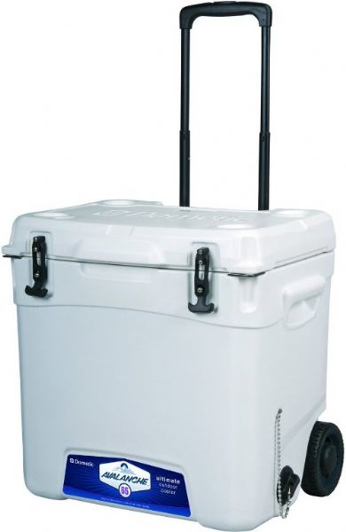 Dometic AVAL65LW White Avalanche Ultimate Wheeled Outdoor Cooler, 65 Liters, All weather heavy-duty 'T