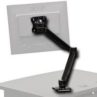 AVFI C900S Flat-Panel Mounts, Adjustable Single Monitor Arm Mounts Through Grommet Or Drilled Hole, Std VESA 75 mm And 100 mm, Ability To Support Up To 14 lbs, Black Finish; Low-profile mounting system and integrated cable management snap-on shroud; Multi-directional swivel system; Accommodates most 15" - 19" LCD monitors; 75mm and 100mm standard mounting plate; UPC N/A (AVFIC900S AVFI C900S FLAT-PANEL MOUNTS BLACK) 