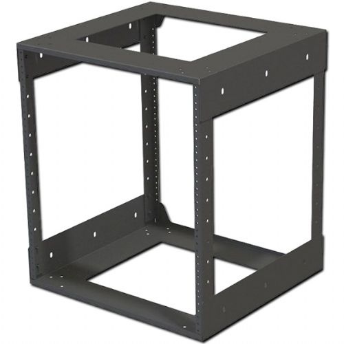 AVFI DIR9200-12 Rack Module 12U Sizes; Powder coated, all steel construction; EIA compliant, threaded rack rails (10-32 screws); Large top and bottom cable access openings; Drop in design can be pre-racked; Can be secured or fastened through bottom or side holes; Ships knocked down with hardware (5 min assembly); Dimensions 22.12