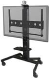 AVFI PM-XFL-S Large Mobile Display Stand For Single Monitor; Accommodates 60" - 90+" display; Sturdy 11 Ga steel construction; Base is heavy-duty steel tube construction; Scratch resistant powder coat finish; 5" metal ball bearing casters, non-marking wheels and dustguards, 2 are locking; Wiring channel inside main pillar; Adjustable height camera mount during setup; UPC N/A (AVFIPMXFLS AVFI PM XFL S PM-XFL-S MOBILE DISPLAY) 