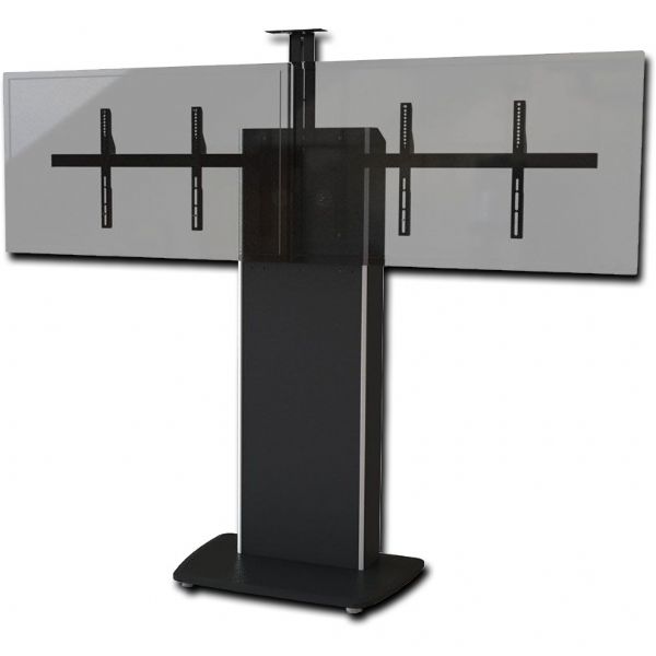 AVFI TP800-D Fixed Base Telepresence Stand For Dual Monitors 40