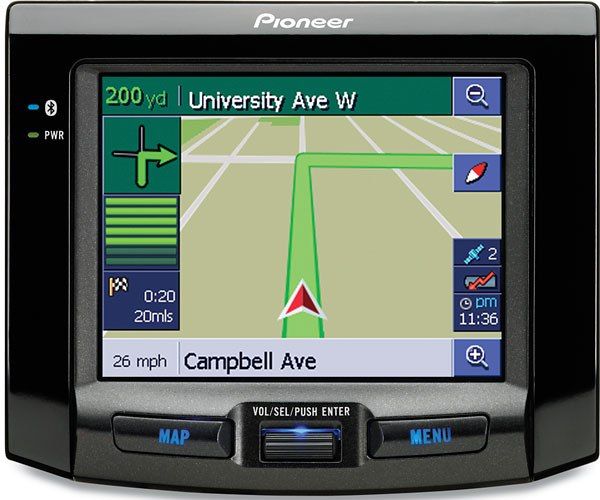Pioneer AVIC-S1 Portable Smart GPS Navigation, Automatic route recalculation in the event of a missed turn, 2-gigabyte flash memory for map storage, AC power adapter (AVIC-S1     AVICS1)