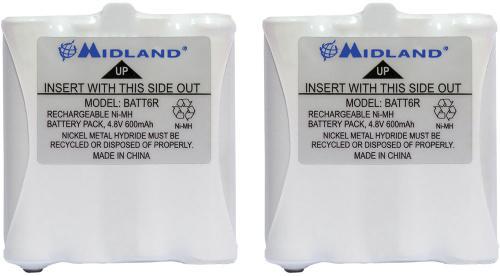 Midland AVP8 Rechargeable Battery Packs, 2 Rechargeable NiMH Battery Packs (BATT6R), UPC 046014298798 (AVP8 AVP8 AVP8)