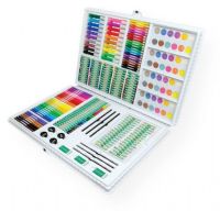 Royal & Langnickel AVS-534 Art Adventure 253-Piece Art Set; 253-piece set includes: 60 oil pastels, 48 watercolor cakes, 32 chalk pastels, 31 fine line markers, 24 crayons, 20 mini markers, 20 color pencils, 4 watercolor palettes, 4 sharpeners, 3 brushes, 3 art erasers, 3 drawing pencils, and 1 portable plastic storage case; UPC 090672943194 (AVS534 ROYALLANGNICKEL-AVS-534 ROYALLANGNICKEL-ART-ADVENTURE-AVS-534 PAINTING ART) 