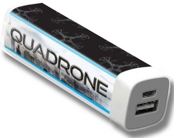 Quadrone AW-QDR-CHR Quadrone 2200 mAh USB Charge Stick; Quick charging technology; 2200 mAh lithium-polymer battery; 5V, 1-amp USB output; Items Dimensions 3.5