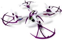 Quadrone AWQDRSEN Quadrone Sentinel; Purple; 6 Axis Gyro; 2.4GHZ RC; Headless mode; 360 Degree Turns, flips and rolls; Shock absorbing crash guards and landing gear included; 5MP camera; Shoots photo and video; Control Distance: 1,000 feet; Rechargeable Drone Battery: 7.4 1200mAh Li-PO Battery; UPC 888255162199 (AWQDRSEN AW-QDRSEN QUADRONE-AWQDRSEN AWQDRSENPURPLE AWQDRSEN-PURPLE AWQDR-SEN)  