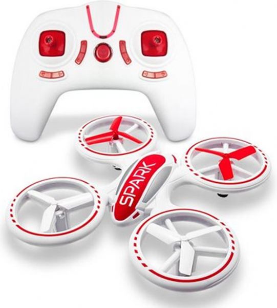 Quadrone AW-QDR-SPK Quadrone Spark Drone, White Flyies Upto 200 Feet No Toy Age 14 Plus;  6 Axis Gyro; 2.4GHZ RC; 360 Degree Turns, flips and rolls; Control Distance 200 feet; Drone Battery; 360 LED light-upnight light feature, Regargeable 3.7 500mAh Li-PO Battery; Charging time 90 minutes; Playing time up to 7 minutes; NO assembly required; UPC 888255151919 (QUADRONEAWQDRSPK QUADRONE AWQDRSPK AW QDR SPK AW QDRSPK AWQDR SPK QUADRONE-AWQDRSPK AW-QDR-SPK AW-QDRSPK AWQDR-SPK)