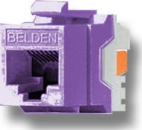 Belden Wire and Cable AX101316 TIA 606 CAT5e Modular Jack, 1 x RJ-45 Female Network, Purple Color, IDC termination, A/B universal wiring, Copper Alloy Contact Material, Gold Contact Plating, Female, Plastic Housing Material, Weight 0.024 Lbs, UPC N/A (BELDENAX101316 BELDEN AX101316 AX 101316 BELDEN-AX101316 AX-101316) 