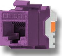 Belden Wire and Cable AX101327 TIA 606 CAT6e Modular Jack, 1 x RJ-45 Female Network, Purple Color, IDC termination, A/B universal wiring, Copper Alloy Contact Material, Gold Contact Plating, Female, Plastic Housing Material, Weight 0.024 Lbs, UPC N/A (BELDENAX101327 BELDEN AX101327 AX 101327 BELDEN-AX101327 AX-101327) 