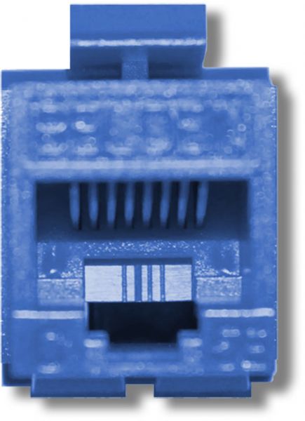 Belden AX104186 CAT5e Modular Jack, RJ45 Plug, Keyconnect, UTP, Blue; T568A/B Wiring Scheme; 1000 V RMS at 60 Hz for 1 minute Dielectric Strength; 1.500 A Current Rating; 500 M-Ohm Minimum Insulation Resistance; 20 m-Ohm Maximun Contact Resistance; 2.5 m-Ohm Termination Resistance; 22 to 24 AWG IDC Wire Gauge; Weight 0.024 Lbs; UPC N/A (BELDENAX104186 BELDEN AX104186 AX 104186 BELDEN-AX104186 AX-104186)