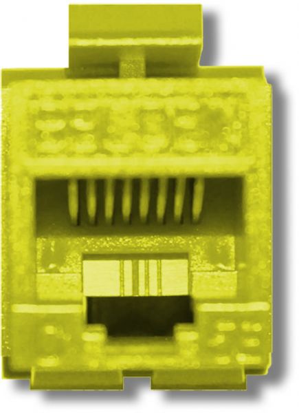 Belden AX104191 CAT6 Modular Jack, RJ45 Plug, Keyconnect, UTP, Yellow; T568A/B Wiring Scheme; 1000 V RMS at 60 Hz for 1 minute Dielectric Strength; 1.500 A Current Rating; 500 M-Ohm Minimum Insulation Resistance; 20 m-Ohm Maximun Contact Resistance; 2.5 m-Ohm Termination Resistance; 22 to 24 AWG IDC Wire Gauge; Weight 0.024 Lbs; UPC N/A (BELDENAX104191 BELDEN AX104191 AX 104191 BELDEN-AX104191 AX-104191)