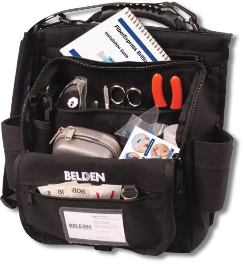 Belden AX104271 FiberExpress Brilliance Precision Kit, Standard or Precision Cleaver Kit versions, Fiber Preparation tools, Visual Fault Locator, Durable pouch with shoulder strap, Comprehensive kits provide all needed tools, Installation guide and handbook, Weight 4.5 Lbs (BELDENAX104271 BELDEN AX104271 AX 104271 BELDEN-AX104271 AX-104271)