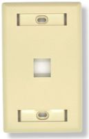 Belden AX104565 KeyConnect Faceplate, Ivory Color; 1 Port with ID Windows; Single-Gang; Flush Front Connection; Dimensions 4.50" x 2.75" x 0.26"; Weight 0.060 lbs; Shipping Weight 0.066 lbs; UPC N/A (BELDEN-AX104565 BELDENAX-104565 BELDENAX104-565 BELDEN-AX-104-565 BELDEN AX 104 56) 