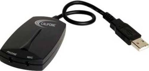 Califone AX-14 Analog To Digital Audio Converter, USB plug helps language learning, voice recognition, games or listening to MP3 files; Mic input eliminates the need for a sound card and is Windows/Mac compatible, UPC 610356495001 (AX14 AX 14)