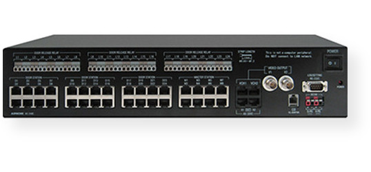 Aiphone AX-248C Central Exchange Unit for AX Series, Wiring hub for AX system using CAT-5e cable, Controls all functionality of AX system, 8 Master station ports - RJ45, 24 Door/sub station ports - RJ45, 2 24VDC power supply input terminals, 24 Door release dry contacts - 24V AC/DC 500mA, 2 BNC composite video outputs and video switching triggers, CO Line transfer output to Viking K-1900-5 programmable auto-dialer, UPC 790143416096 (AX248C AX-248C AX 248C)