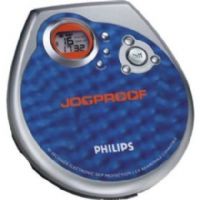 Philips AX3211 Jogproof CD Player with 45sec Skip Protection, Gray backing, silver face, blue lid, orange accents, Supports CD, CD-R, and CD-RW media, Digital Dynamic Bass Boost, Multi-line LCD display, Extended battery play time, Powered by two  