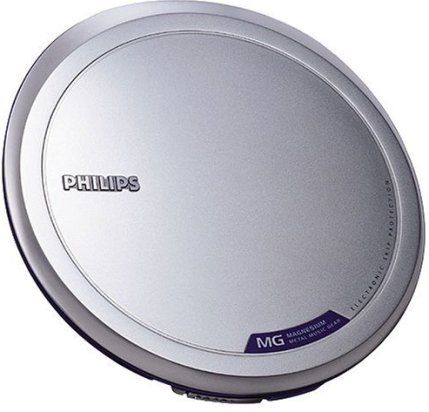 Philips AX7201 Personal Ultra Slim Portable CD Player, Electronic skip protection with 45 second memory, 1-bit D/A converter for pure sound reproduction, Digital dynamic bass boost, Digital volume control, Frequency response - 20Hz - 20kHz (AX-7201 AX 7201)