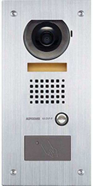 Aiphone AX-DVF-P Vandal-Resistant Stainless Steel Surface-Mount Color Video Door Station for AX Series Integratable Audio/Video Security System, Color video camera with audio intercom, 2-way hands-free voice communication with AX master station, White LED for low-light conditions, RJ45 jack for easy CAT5e connection, Flush-mounted via the included back box, 980' wiring distance from CEU on CAT5e cable, Stainless steel, brush finished, UPC 788255381012 (AXDVFP AX-DVF-P AX DVF P) 