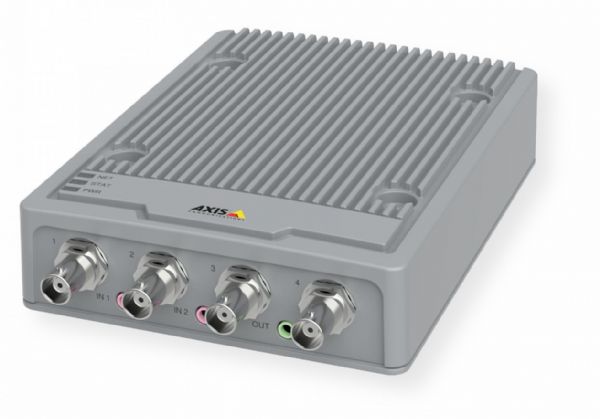 Axis Communications 01680-001 Model P7304 Video Encoder, Gray; Support for HD Analog Cameras Up to 4K; Extended Capacity for Analytics; Signed Firmware and Secure Boot; Zipstream with Support for H.264/H.265; PoE, I/O, Audio and PTZ Support; 4 Channels; 1024 MB RAM, 512 MB Flash; Metal Casing; Wall Mountable; Support for microSD/microSDHC/microSDXC Card; Overall Dimensions: 7.4