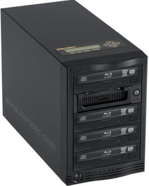 Aleratec 260204 Standalone Blu-Ray/Dvd/Cd Duplicator, 4 x BD-RE Optical Storage, CD-R, CD-RW, DVD-R, DVD-RW, DVD+RW, DVD+R, DVD+R DL, DVD-R DL, BD-R, BD-R DL, BD-RE, BD-RE DL Supported Media Types, 48x CD / 16x DVD / 8x BD Read Speed, 48x CD / 16x DVDR / 8x DVDR DL / 12x BD-R / 8x BD-R DL Write Speed, 24x CD / 6x DVD-RW / 8x DVD+RW / 2x BD-RE / 2x BD-RE DL Rewrite Speed, 2 TB Capacity, UPC 808068006565 (ALERATEC260204 ALERATEC-260204 ALERATEC 260204)