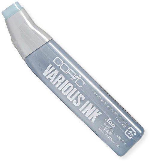 Copic B000-V Various Pale Porcelain Blue Ink; Copic markers are fast drying, double ended markers; They are refillable, permanent, non toxic, and the alcohol based ink dries fast and acid free; Their outstanding performance and versatility have made Copic markers the choice of professional designers and papercrafters worldwide; EAN 4511338009529 (B000-V B000V VARIOUS-B000-V COPICB000-V COPIC-B000-V COPIC-B000V)