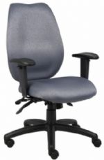 Boss Office Products B1002-GY High Back Task Chair, Grey, High-back styling upholstered with commercial grade fabric, Adjustable height armrests with soft polyurethane, Adjustable tilt tension control, Seat tilt lock allows the seat to lock throughout the tilt range, Frame Color Black, Cushion Color Grey, Arm Height: 24.5"-31" H, Seat Size: 20" W x 19" D, Seat Height: 18"-22" H, Overall Size: 30.5" W x 27" D x 38.5-44" H, Weight Capacity: 250lbs, UPC 751118100228 (B1002GY B1002-GY B1002GY) 