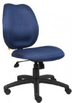 Boss Office Products B1016-BE Blue Task Chair, Mid-back styling with firm lumbar support, Elegant styling upholstered with commercial grade fabric, Sculptured seat cushion made from molded foam that contour to the shape of your body, Adjustable tilt tension that accommodates all different size users, Hooded double wheel casters, Fabric Type: Task, Frame Color: Black, Cushion Color: Blue, Seat Size: 20" W x 19" D, Seat Height: 18.5"-23" H, UPC 751118101638 (B1016BE B1016-BE B1-016BE) 