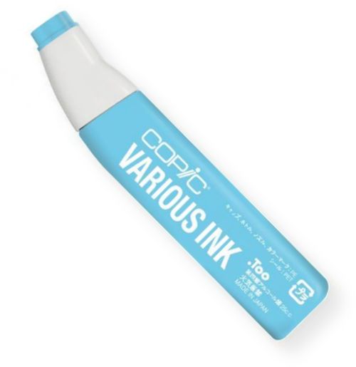Copic B14-V Various Light Blue Ink; Copic markers are fast drying, double ended markers; They are refillable, permanent, non toxic, and the alcohol based ink dries fast and acid free; Their outstanding performance and versatility have made Copic markers the choice of professional designers and papercrafters worldwide; EAN 4511338004296 (B14-V B14V VARIOUS-B14-V COPICB14-V COPIC-B14-V COPIC-B14V)