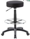 Boss Office Products B16210-BK The DOT Drafting Stool, Black, Upholstered in breathable vibrant colored mesh, Adjustable seat height, Dual wheel casters allow for easy movement, Black nylon base and a pneumatic gas lift, Chrome footring, Cushion Color: Black, Molded foam seat for improved durability, Seat Size: 16" W x 16" D, Height: 26.5" - 31", Overall Size: 25"W x 25"D x 26.5" - 31"H, Weight Capacity: 250lbs, UPC 751118210910 (B16210BK B16210-BK B16210BK) 