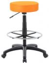 Boss Office Products B16210-OR The DOT Drafting Stool, Orange, Upholstered in breathable vibrant colored mesh, Adjustable seat height, Dual wheel casters allow for easy movement, Black nylon base and a pneumatic gas lift, Chrome footring, Cushion Color: Orange, Molded foam seat for improved durability, Seat Size: 16" W x 16" D,  Height: 26.5" - 31", Overall Size: 25"W x 25"D x 26.5" - 31"H, Weight Capacity: 250lbs, UPC 751118210989 (B16210OR B16210-OR B16210OR) 