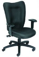 Boss Office Products B2007-BK Black Task Chair With 3 Paddle Mechanism, Fabric High-Back chair with lumbar support, Elegant styling upholstered with commercial grade fabric, Adjustable height armrests with soft polyurethane pads, Seat tilt lock allows the seat to lock throughout the tilt range, Frame Color: Black, Cushion Color: Black, Seat Size: 21" W x 20" D, Seat Height: 19"-22" H, Arm Height: 25.5"-31.5" H, Wt. Capacity (lbs): 250, Item Weight:, UPC 751118200713 (B2007BK B2007-BK B2007-BK) 