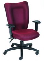 Boss Office Products B2007-BY Blue Task Chair With 3 Paddle Mechanism, Fabric High-Back chair with lumbar support, Elegant styling upholstered with commercial grade fabric, Adjustable height armrests with soft polyurethane pads, Seat tilt lock allows the seat to lock throughout the tilt range, Frame Color: Black, Cushion Color: Burgundy, Seat Size: 21" W x 20" D, Seat Height: 19"-22" H, Arm Height: 25.5"-31.5" H, Wt. Capacity (lbs): 250, Item Weight:, UPC 751118200744 (B2007BY B2007-BY B2007BY) 