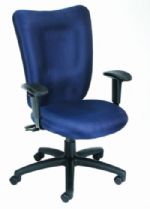 Boss Office Products B2007-GY GreyTask Chair With 3 Paddle Mechanism, Fabric High-Back chair with lumbar support, Elegant styling upholstered with commercial grade fabric, Adjustable height armrests with soft polyurethane pads, Seat tilt lock allows the seat to lock throughout the tilt range, Frame Color: Black, Cushion Color: Grey, Seat Size: 21" W x 20" D, Seat Height: 19"-22" H, Arm Height: 25.5"-31.5" H, Wt. Capacity (lbs): 250, UPC 751118200720 (B2007GY B2007-GY B2007GY) 