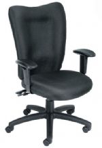Boss Office Products B2007-SS-BK Black Task Chair With 3 Paddle Mechanism W/ Seat Slider, Fabric High-Back chair with lumbar support, Elegant styling upholstered with commercial grade fabric, Adjustable height armrests with soft polyurethane pads, Seat tilt lock allows the seat to lock throughout the tilt range, With seat slider, Frame Color: Black, Cushion Color: Black, Seat Size: 21" W x 20" D, Seat Height: 19"-22" H, Arm Height: 25.5"-31.5" H, UPC 751118200713 (B2007SSBK B2007-SS-BK B-2007SSB 