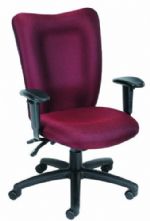Boss Office Products B2007-SS-BY Blue Task Chair With 3 Paddle Mechanism W/ Seat Slider, Fabric High-Back chair with lumbar support, Elegant styling upholstered with commercial grade fabric, Adjustable height armrests with soft polyurethane pads, Seat tilt lock allows the seat to lock throughout the tilt range, With seat slider, Frame Color: Black, Cushion Color: Burgundy, Seat Size: 21" W x 20" D, Seat Height: 19"-22" H, UPC 751118200747 (B2007SSBY B2007-SS-BY B-2007SSBY) 