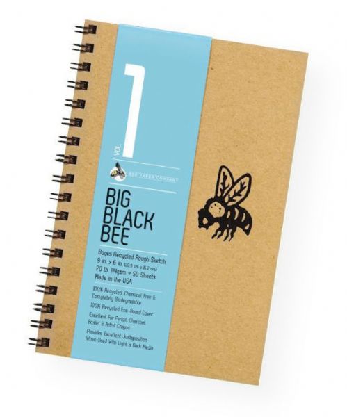 Bee Paper B202CB50-609 Big Black Bee Bogus Recycled Rough Sketch Paper Pad 9