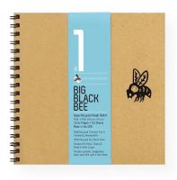 Bee Paper B202CB50-909 Big Black Bee Bogus Recycled Rough Sketch Paper Pad 9" x 9"; 100% Recycled Bogus Rough Sketch paper is chemical free and completely biodegradable; Each pad has a sturdy 100% recycled 70pt Eco-Board cover and a double wire binding; Use with dry media: pencil, charcoal, pastel and artist crayon; UPC 718224201140 (BEEPAPERB202CB50909 BEEPAPER-B202CB50909 BEE-PAPER-B202CB50-909 BEE/PAPER/B202CB50/909 B202CB50909 SKETCHING) 