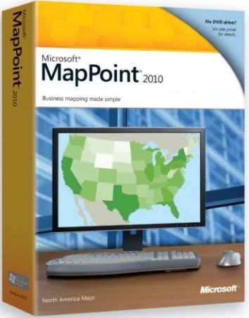 Microsoft B21-01253 MapPoint 2010 North America Maps, Create maps from data stored in current versions of Microsoft Office Excel, Office Access, SQL Server, or other database sources, Insert maps into Word documents and PowerPoint presentations to illustrate everything from sales performance to customer locations, UPC 882224897730 (B2101253 B21 01253)