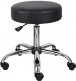 Boss Office Products B240-BG Beige Caressoft Medical Stool, Ergonomic design emulates the natural shape of the spine to increase comfort and productivity, Upholstered in durable Caressoft vinyl for easy maintenance and cleaning, Adjustable seat height with a 6" vertical height range, Dual wheel casters allow for easy movement, Dimension 24 W x 24 D x 20.5-26.5 H in, Frame Color: Chrome, Cushion Color: Beige, Seat Size: 16" W x 16" D, Item Weight: 17 lbs, UPC 751118024012 (B240BG B240-BG B-240BG) 