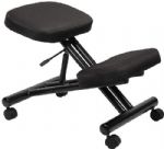 Boss Office Products B248 Ergonomic Kneeling Stool; Kneeling stool offers excellent ergonomic support and ease of use; Adjustable knee height allows for multiple size users; Ergonomic design eases the hip forwards and encourages an upright posture by aligning the back, shoulders and neck to relieve strain on the lumbar muscles; Black fabric seat and knee platform provides comfort for long periods of time.Pneumatic gas lift seat height adjustment; UPC 751118024814 (B248 B-248) 