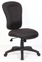 Boss Office Products B2570 Black Task Chair, Upholstered in Black Crepe fabric, Memory foam seat, Ratchet back height adjustment, Spring tilt mechanism, Dimension 27 W x 27 D x 39 -45.5 H in, Fabric Type Crepe, Frame Color Black, Cushion Color Black, Seat Size 20"W X 20"D, Seat Height 19"-22.5"H, Wt. Capacity (lbs) 250, Item Weight 33 lbs, UPC 751118257014 (B2570 B25-70 B2-570) 