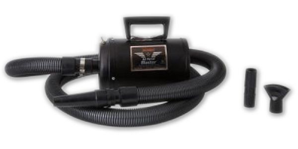 Metrovac 114-141273 Model B-3 Metro Air Force Steel Blaster Pet Dryer With 12 Ft. Cord, 4.0 HP; Blower-driven system offers quieter operation; Effectively removes fibers, dust and debris from clothes, surfaces, or components; Safe to use and requires less energy than high-pressure air compressors; The lower pressure means the master blaster can be safely be aimed at any part of the body, even direct contact with skin poses no hazard; UPC 031275141273 (METROVACB3 METROVAC B3 B 3 B-3 114-141273)
