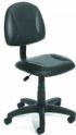 Boss Office Products B305 Black Posture Chair, Beautifully upholstered in LeatherPlus, LeatherPlus is leather that has been infused with polyurethane for added softness and durability, Thick padded seat and back with built-in lumbar support, Waterfall seat reduces stress to your legs, Dimension 25 W x 25 D x 34.5-39.5 H in, Frame Color Black, Cushion Color Black, Seat Size 17.5" W x 16.5" D, Seat Height 19"-24" H, Wt. Capacity (lbs) 250, UPC 751118030518 (B305 B-305) 