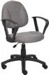 Boss Office Products B317-GY Grey Deluxe Posture Chair W/ Loop Arms, Thick padded seat and back with built-in lumbar support, Waterfall seat reduces stress to your legs, Back depth is adjustable, Frame Color: Black, Cushion Color: Gray, Seat Size: 17.5" W x 16.5" D, Wt. Capacity: 250 lbs, Item Weight: 27 lbs, UPC 751118031720 (B317GY B317-GY B-317GY) 